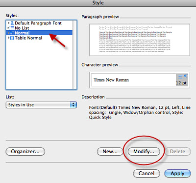 Changing Default Font In Word For Mac