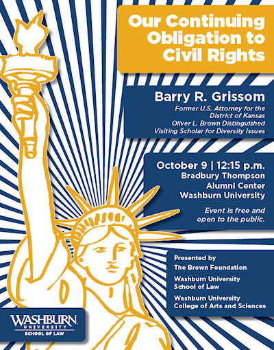 Graphic: Flyer for Barry Grissom's Brown Scholar lecture.