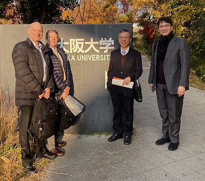 Photograph: Craig Martin with Professors Mark Levin, Sang Soo Lee, and Yong Chul Park.