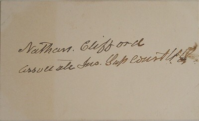 Autograph of Justice Nathan Clifford