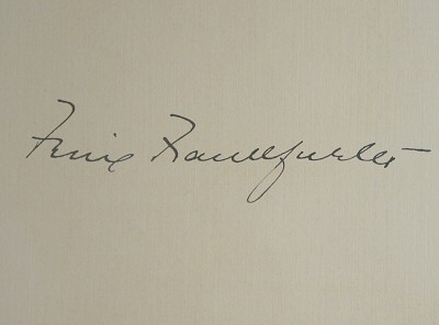 Autograph of Justice Felix Frankfurter