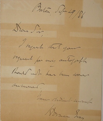 Autograph of Justice Horace Gray