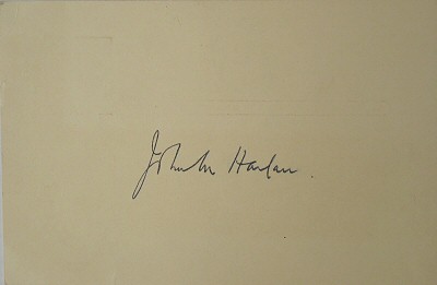 Autograph of Justice John Harlan II
