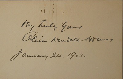 Autograph of Justice Oliver Wendell Holmes