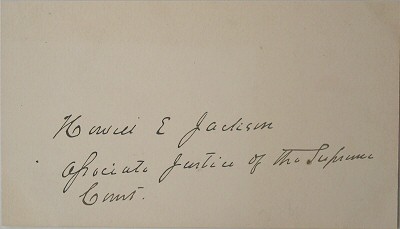 Autograph of Justice Howell Jackson