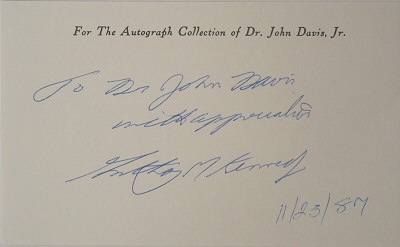 Autograph of Jusitce Anthony M. Kennedy