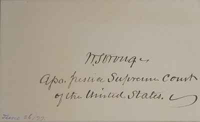 Autograph of Justice William Strong