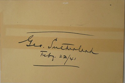 Autograph of Justice George Sutherland