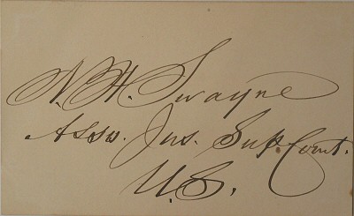 Autograph of Justice Noah H. Swayne