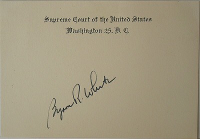 Autograph of Justice Byron White
