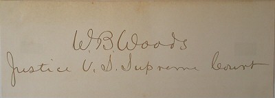 Autograph of Justice William Woods