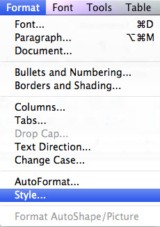 change the tab indentation in word for mac