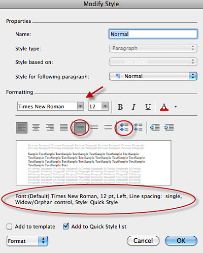 how to set default printing for ms word on mac