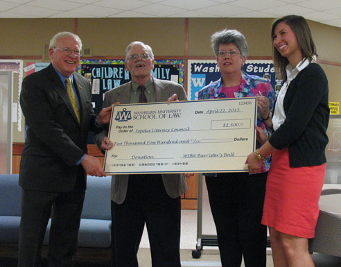 Photograph: WSBA donating to Topeka Literacy Council.