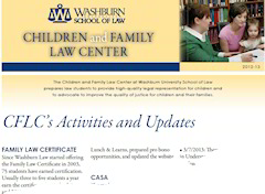 Graphic: Cover of 2012-2013 report by the director of the Washburn Law Children and Family Law Center.