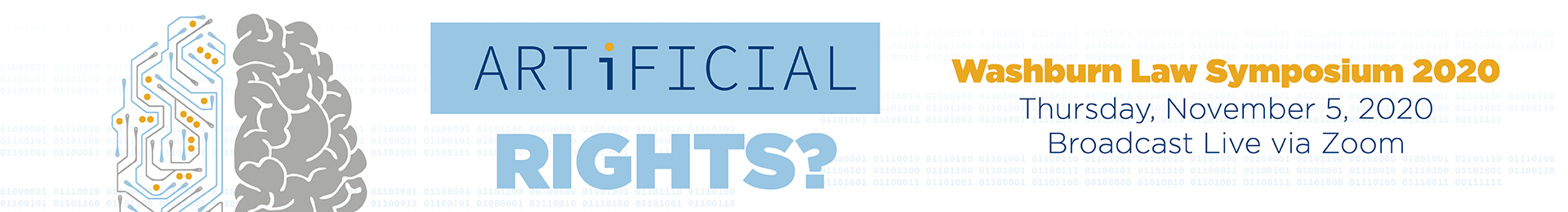 Graphic: Masthead for Artificial Rights? Symposium.
