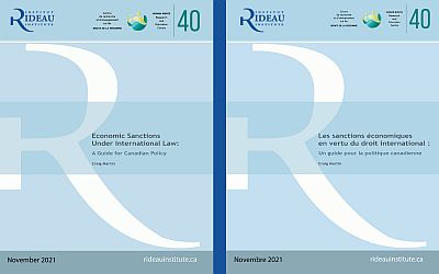 Graphic: Cover of Economic Sanctions Under International Law report.