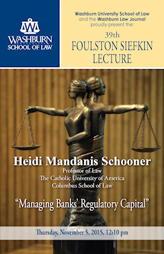 Graphic: Cover of handout for 2015 Foulston Siefkin Lecture at Washburn Law.