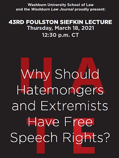 Graphic: Cover of 2021 Foulston Siefking Lecture handout.
